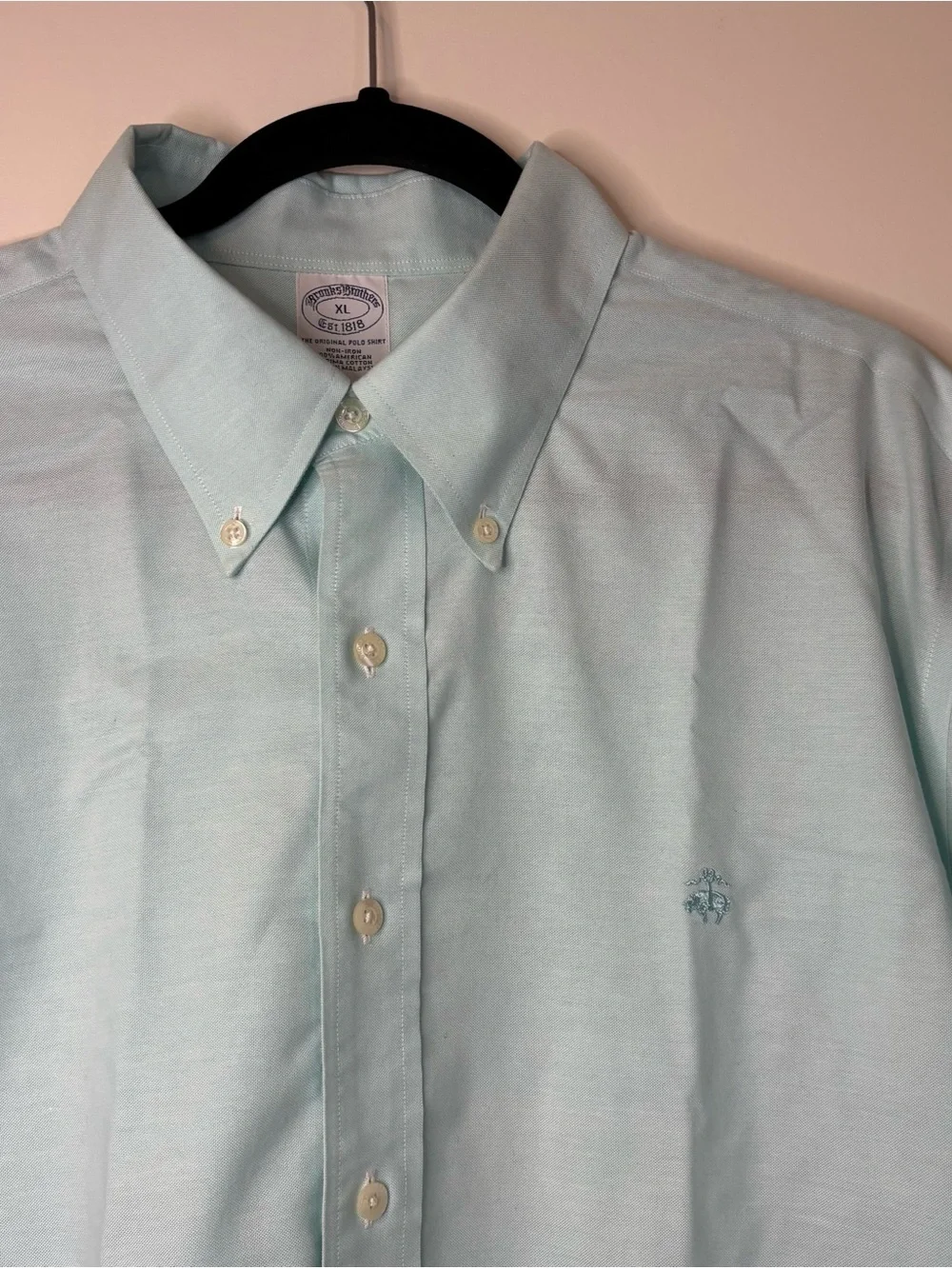 Brooks Brothers Men Light Blue The Original Polo Shirt Long Sleeve Button Shirt